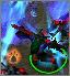 A druid of the talon casts cyclone on the Archmage through a blizzard.