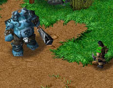 The Ogre-Magi in his natural habitat, judges that the newcomer is no threat to his dominant position...
